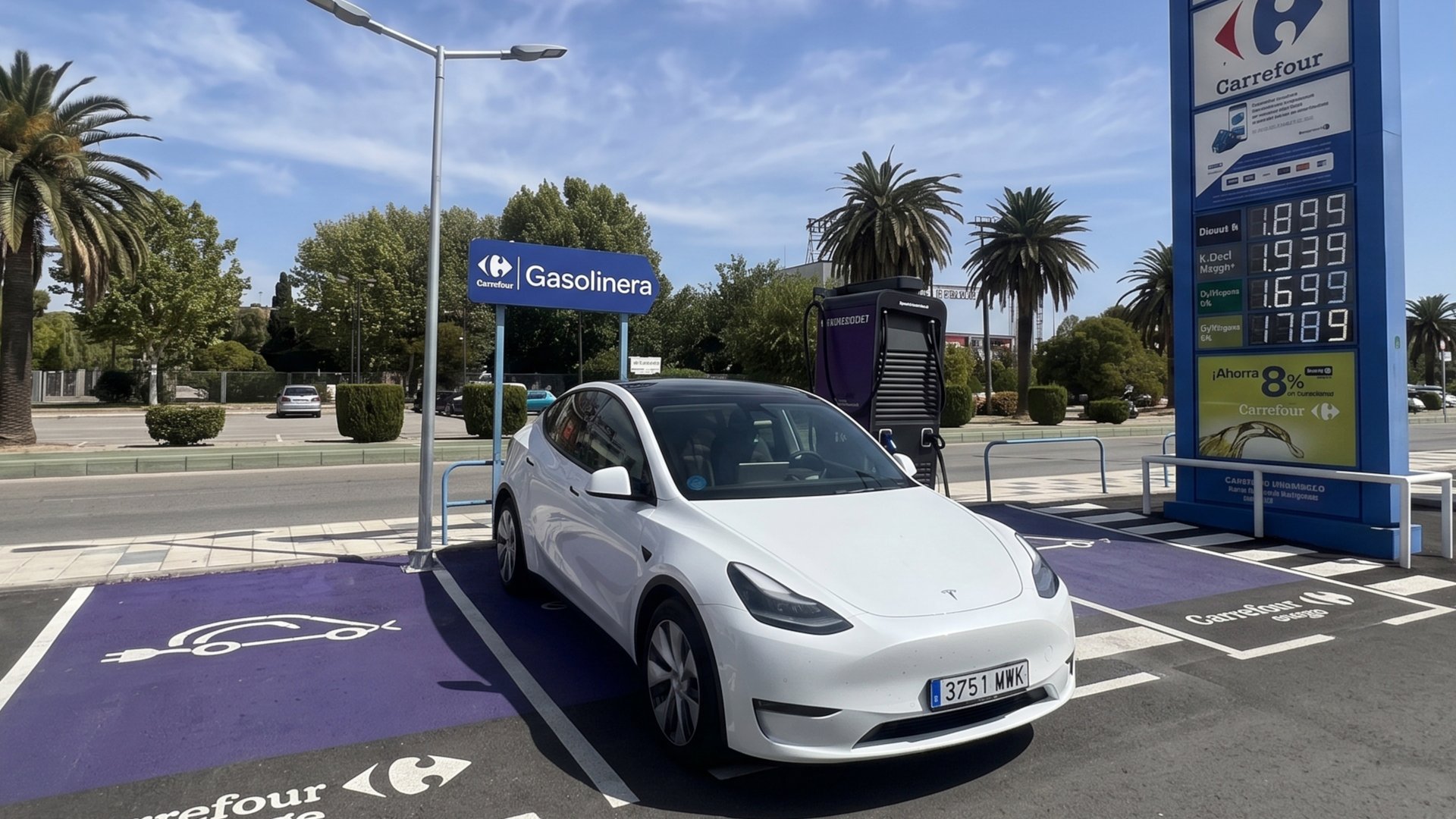 Tesla Model Y_electrolinera